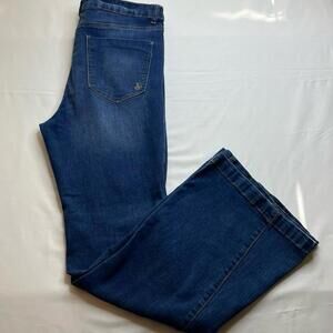 Indigo Rein Dark Blue Womens Flare Jeans Sz W30 L32โ